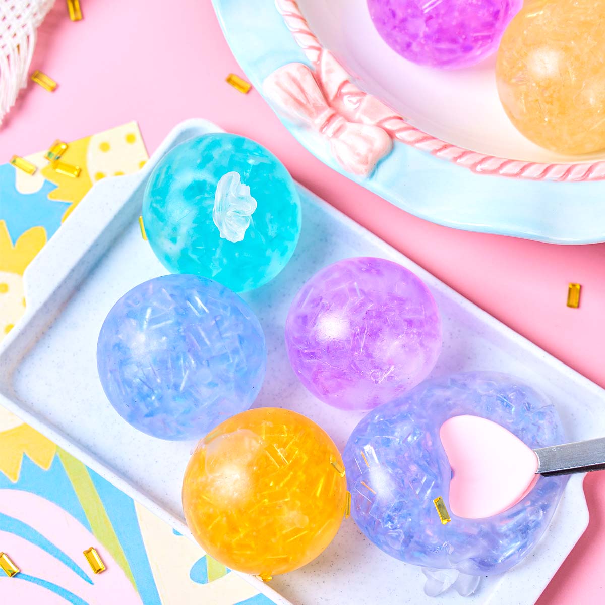 6Pcs Transparent Soft TPR Empt - Bocce Ball Set 评论和价格